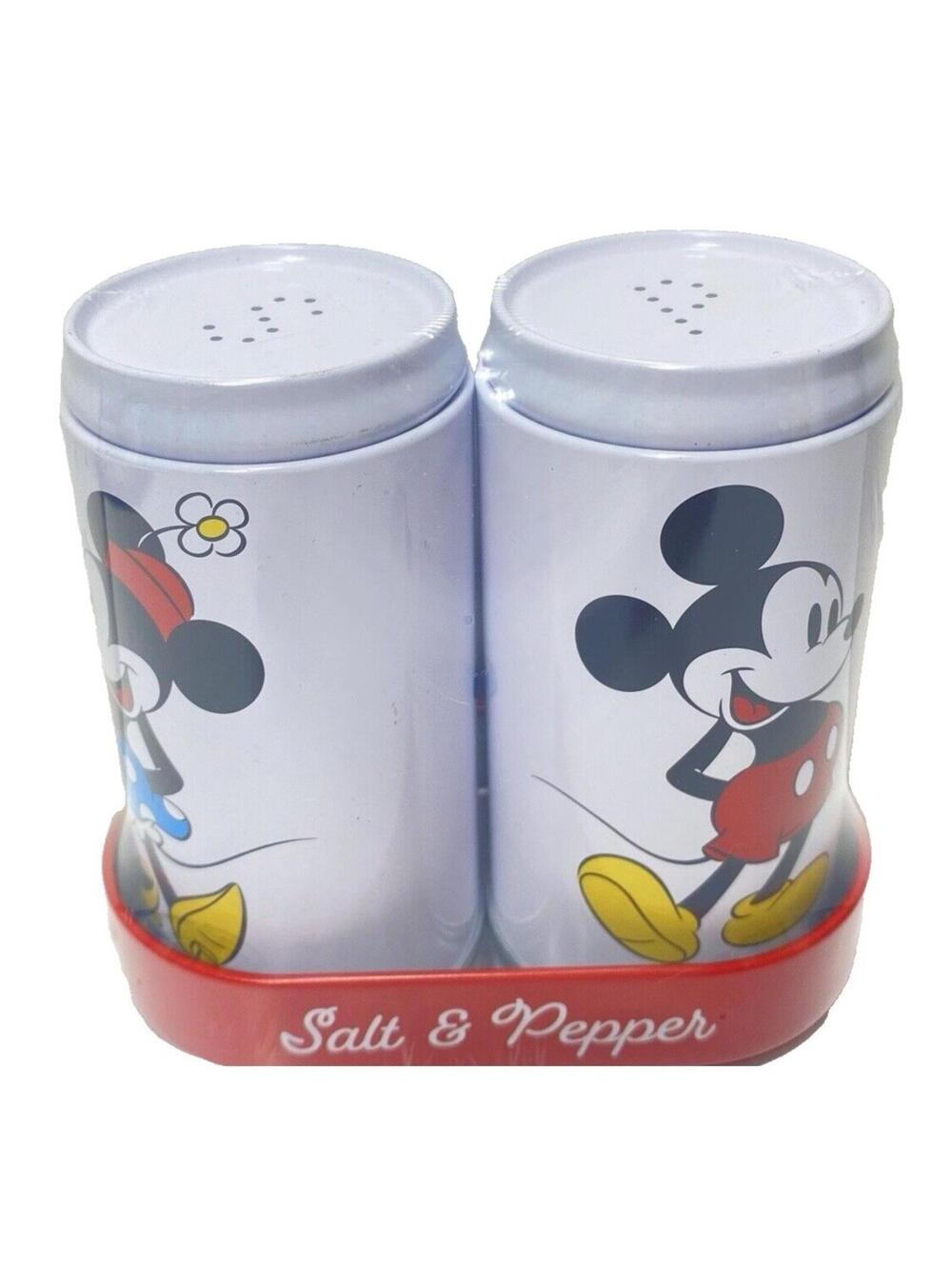 Disney Mickey & Minnie Mouse Salt & Pepper Shakers 3pc Set New